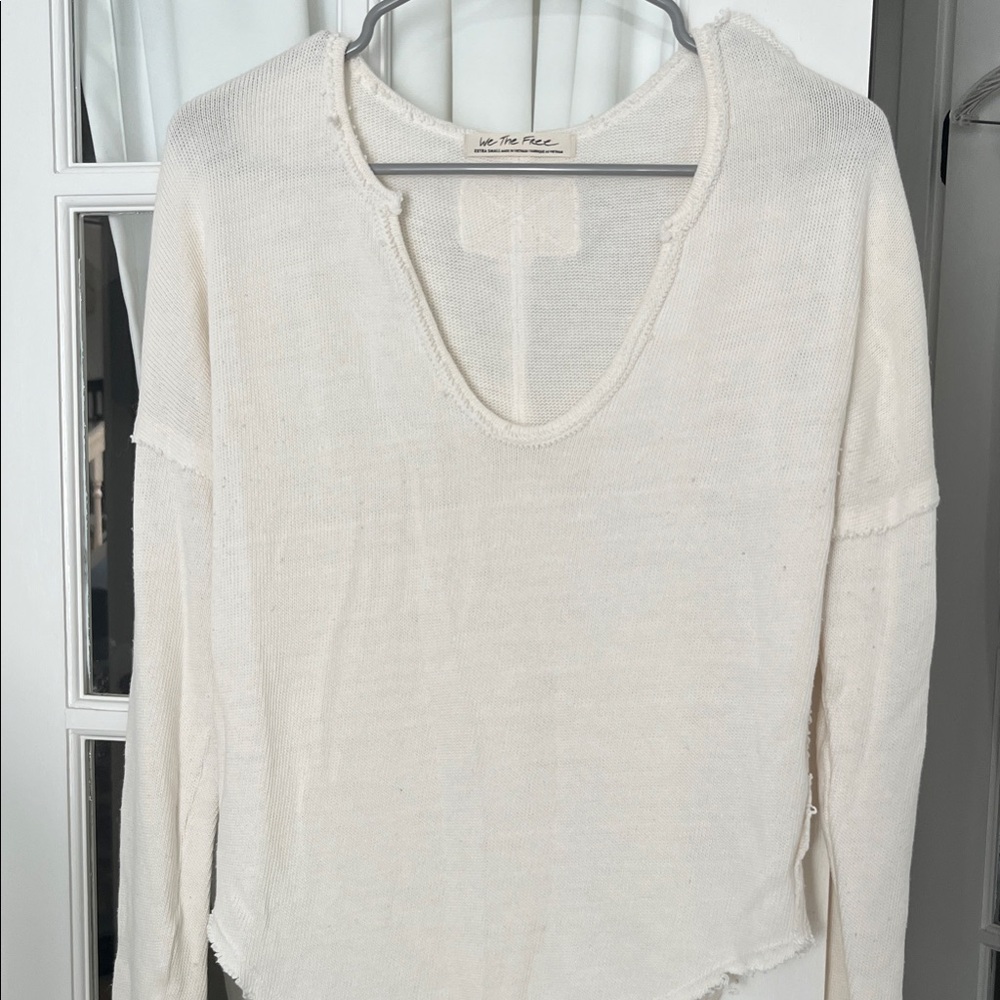 Free people off White Knit Top